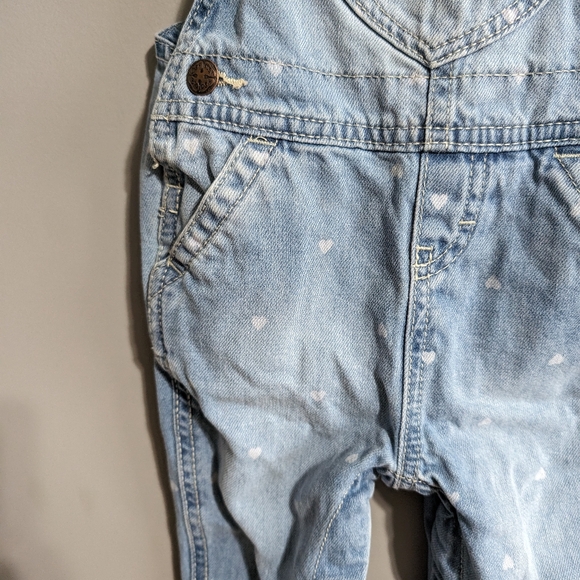 Baby OshKosh B'Gosh denim overalls heart pocket 9M - Picture 3 of 10